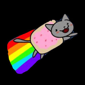 nyan cat,rainbow,transparent,wow,awesome,flying,super,on my way,vibrating