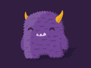 Cartoon Funny Animation Gif Character on Isolated Background. Purple  Monster. Stock Footage - Video of funny, digital: 192835252