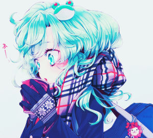 manga,anime girl,kawaii,adorable,winter,scarf,gloves