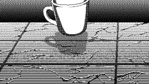 mattis dovier,broken,animation,black and white,pixel art,robots,short film,dystopia,channel 4,random acts,mondkopf,cup of coffee,its nice that