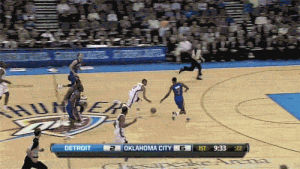 bounce,2012,sports,basketball,nba,city,thunder,pass,kevin durant,russell westbrook,oklahoma,layup,and one