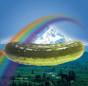 pickle,rainbow,shaking food