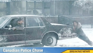 snow,police,canada,car chase,police chase