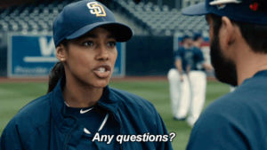 can i help you,tv,fox,mlb,fox broadcasting,pitch,pitchonfox,pitch on fox,kylie bunbury,ginny baker,1919,one of the funniest moments ever,17 sai kiss to dilemma