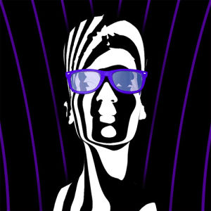 krikrak,purple,london theatre,black and white,black,white,glasses,artist on tumblr,nefertiti,delirium lab,ray ban
