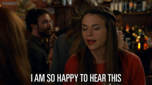 happy,excited,tv land,younger,youngertv,sutton foster,good news,liza miller,happy to hear this