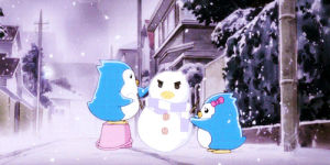 mawaru penguindrum,snow,winter,penguin,penguins,snowman