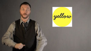 yellow,sign with robert,sign language,asl,deaf,american sign language