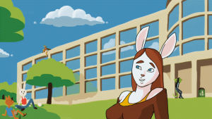 anthro,animation,cartoon,2d,bunny,digital art,2d animation,digital drawing,bunny girl