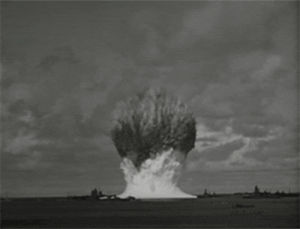 atomic bomb explosion underwater