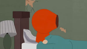 south park,kenny mccormick,waking up,comedy central,morning,bed,kenny,14x12,mysterion rises