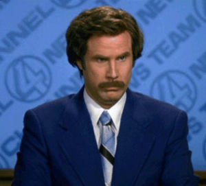 i dont believe you,suspicious,will ferrell,ron burgundy,cigarette,believe,anchorman,news anchor