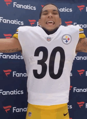 steelers,conner,football,nfl,excited,pittsburgh steelers,fanatics,loveneverloses