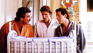 three men and a baby,tom selleck,movies,80s,80s movies,my childhood,ted danson,steve guttenberg