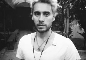 black and white,bw,jared leto,30stm,jl,jared leto 30stm,lets be real we all know theyre g