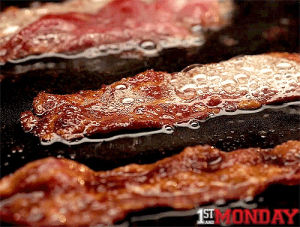 delicious,bacon,oh my god,heavy,breathing,sizziling