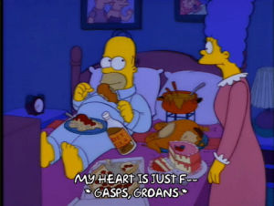 fat,homer simpson,season 4,food,marge simpson,episode 11,eating,hungry,annoyed,lazy,4x11
