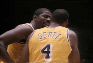 byron scott,los angeles lakers,sports,showtime,nba,angry,cool,1987,shouting,face palm,magic johnson,volley ball
