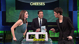 jimmy fallon,my edit,tina fey,awesome,rachel maddow,the tonight show with jimmy fallon,know it all,jimmy face when tina challenged rachel,category types of cheeses