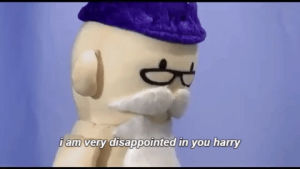 i am very disappointed in you harry,harry potter,dumbledore,potter puppet pals