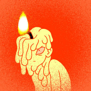 candle,animation,character,2d animation,in the dark,burnt out