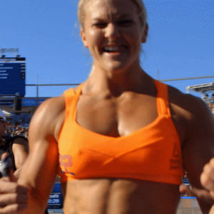 brooke ence,crossfit,crossfit games,excited,yes,wink,happy dance,pumped,fired up