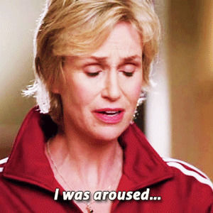 aroused,jane lynch,glee,sue sylvester