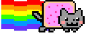 nyan cat,cat,pixel art,transparent,meme,rainbow