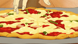 pizza,anime food,anime,food