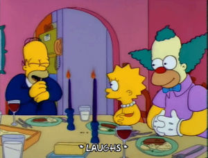 thrilled,3x06,homer simpson,happy,lisa simpson,season 3,excited,episode 6,krusty the clown