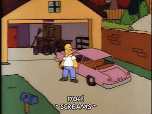 homer simpson,season 4,marge simpson,episode 11,scared,driving,4x11,alarmed