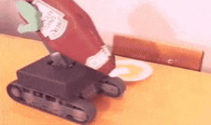fail,robot fail,robot,ketchup