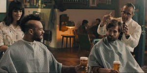 barber,barbershop,haircut,beer,hair,dogs,beard,catch,fishing,reverse,moustache,bald,hairstyle,probably,carlsberg,quartet,barberlife,ifcarlsbergdid,wetshave