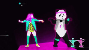 panda,videogames,just dance,just dance 2014,dance,kesha,cmon,4th of july fireworks