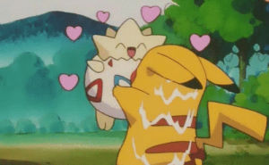 pikachu,love,togepi,pokemon,hearts