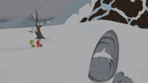 rock,eric cartman,snow,tree,mountain,kyle broflovsky,buttsource