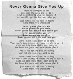 never gonna give you up,80s,lyrics,rick astley,jupiter2