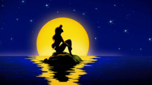 moon,alone,mermaid,wind,tranquility,water,hair,night,ariel,peace,calm,serenity,hair blowing,hair blowing in the wind
