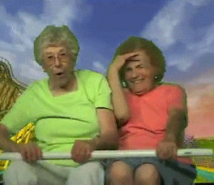 granny,grandma,roller coasters