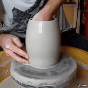 vase,wheel,satisfying,helix,thrown,swirling