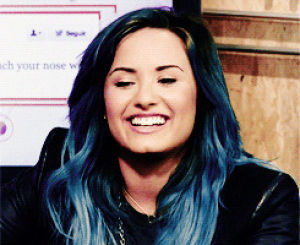 nose,tongue,d,blue hair,pie,tuch nose with tongue,funny,cute,lovey,hot,fun,demi lovato,interview,perfect,beautiful,blue,face,eyes,demi,queen,perfection,cutie,lovato,cupcake,cutiepie,beauty queen,bluevato