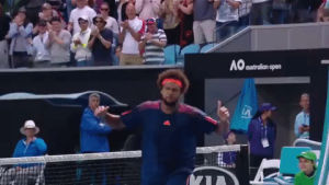 excited,win,tennis,fist pump,pumped,australian open,tsonga,pumped up,fired up,aussie open,day 5,australian open 2017,jo wilfried tsonga,fist pumping,fist pumps,trademark celebration