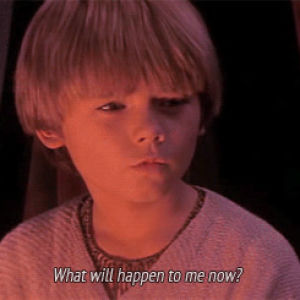 jake lloyd,anakin skywalker,star wars,qui gon jinn,ewan mcgregor,obi wan,naboo,and he has no idea where the future is going to take him,just a lost little boy,and now his mentor is dead too,but look at anakins face in that 4th one