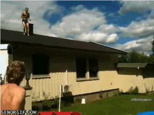 roof,jump,win,pool,home video,results,almost a fail