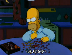 puzzle,homer,homer simpson,season 3,angry,night,upset,mad,episode 11,3x11