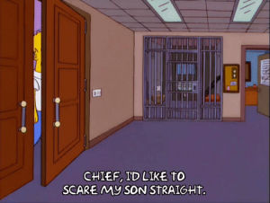 homer simpson,bart simpson,angry,season 12,episode 7,upset,mad,chief wiggum,frustrated,12x07