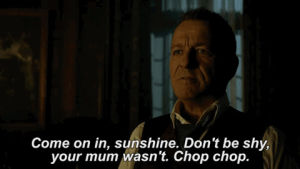 alfred pennyworth,chop chop,fox,gotham,savage,mad city,ruthless,sean pertwee,come on in,imageserza
