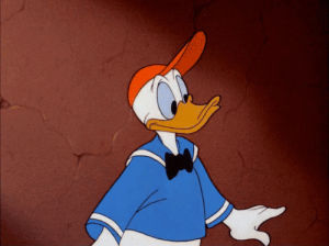 vintage,disney,donald duck,animation,reaction,angry,cartoons,reaction s,donald,1940s,surised,1947,straight shooters