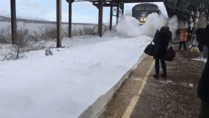 train,whoa,crashes,snowbank