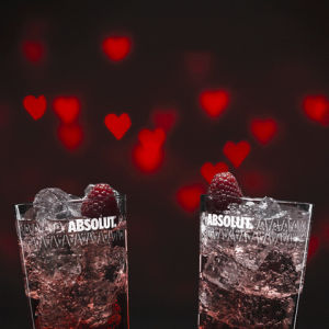 celebrate,valentine,cheers,valentines,absolut vodka,drinks tonight cocktails,lets go out for drinks